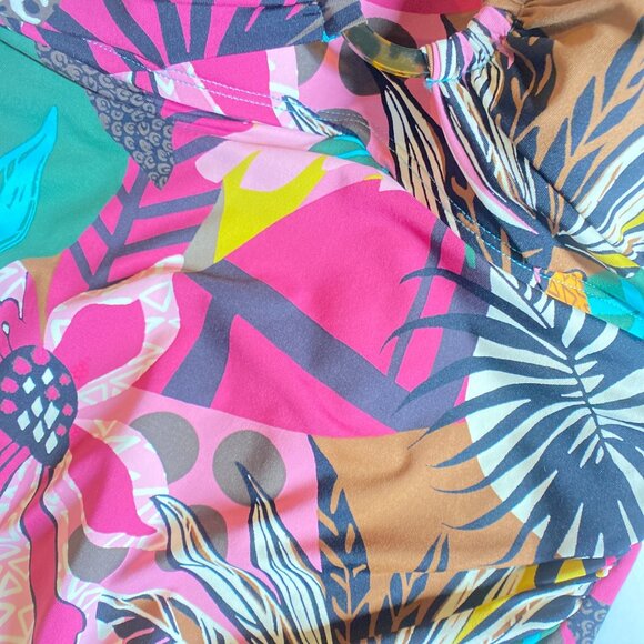 NWT Bleu Rod Beattie Women's Strapless Floral Print Bikini Top, Size 6 - Picture 7 of 9